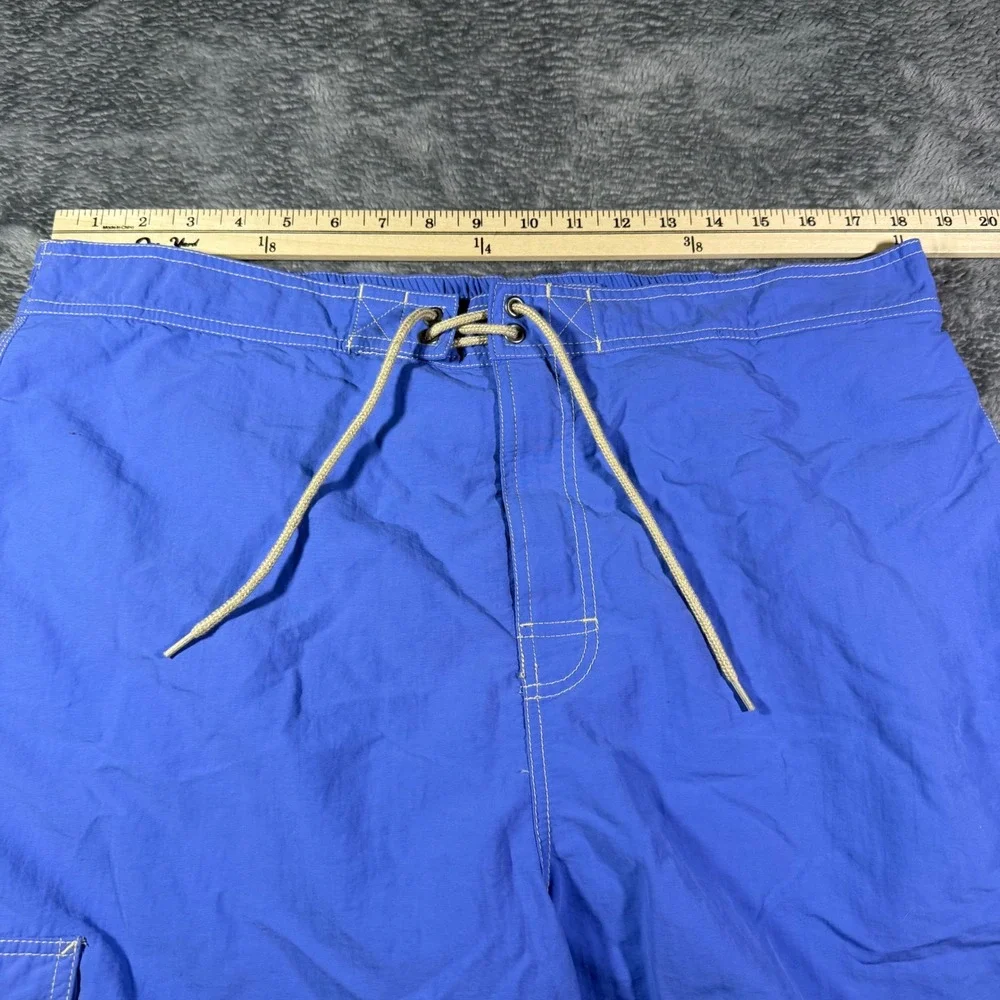 Polo Ralph Lauren Mens XL Blue Cargo Swim Trunks Lined Board Shorts Pony Logo